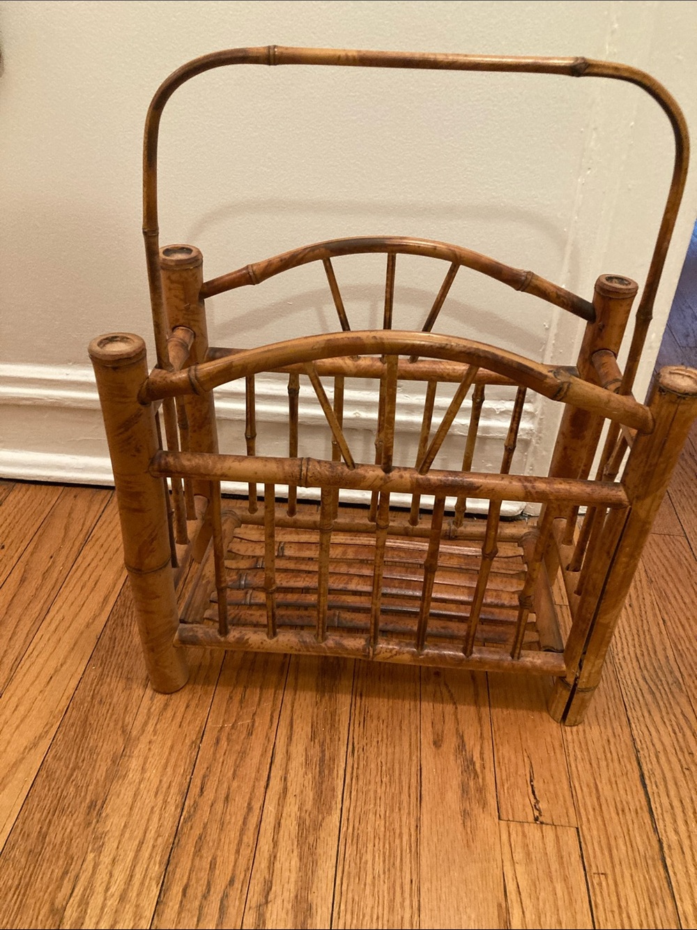 Fabulous 1920 -1930 original bamboo magazine rack